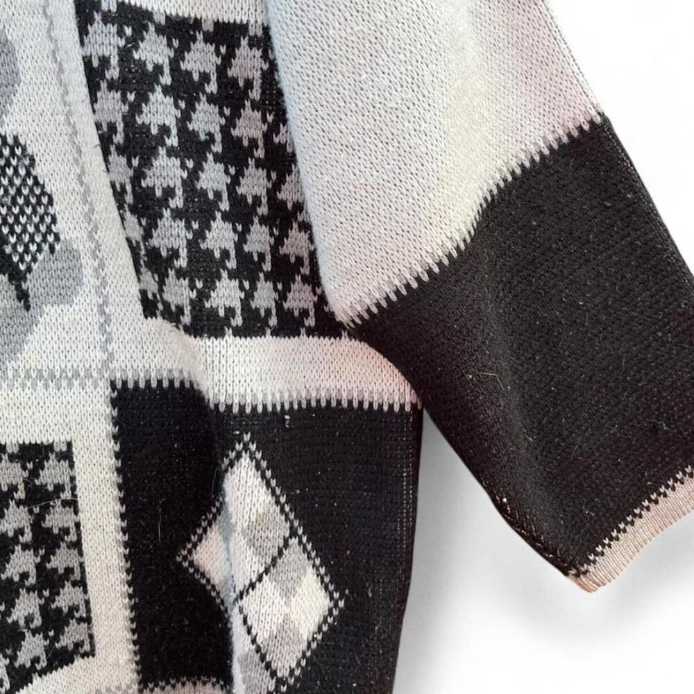 Vintage Maxandi Teddy Bear Patchwork Knit Sweater… - image 5